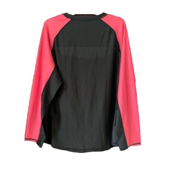 Women's UPF50+ Long Sleeve T-Shirt Quick Dry Performance Sport Shirts Black Pink - Picture 7 of 7